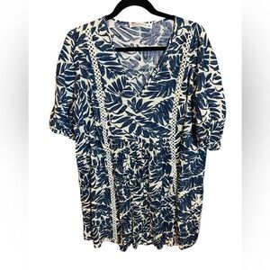 Rusty Dustty Floral Tunic Dress Women's Size 2XL